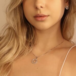 Conjunto Coração Com Borda de Brilho