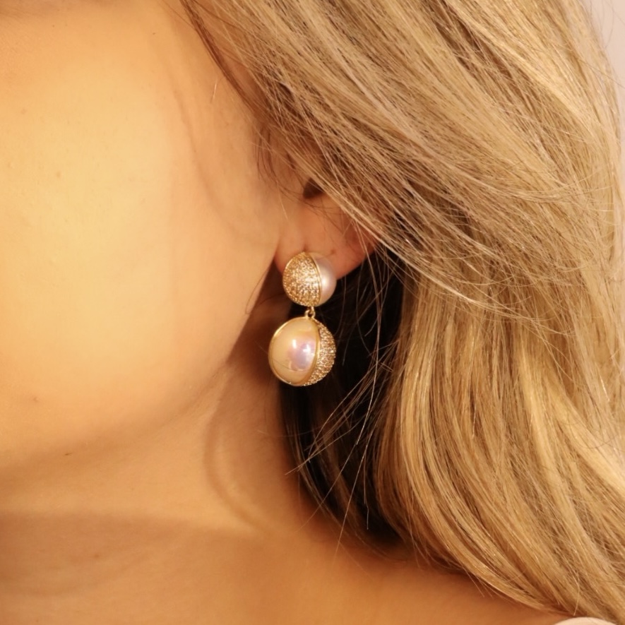 Brinco Duo Cravejado