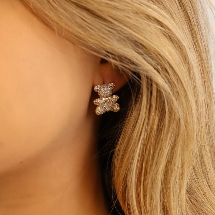 Brinco Ursinho Cravejado