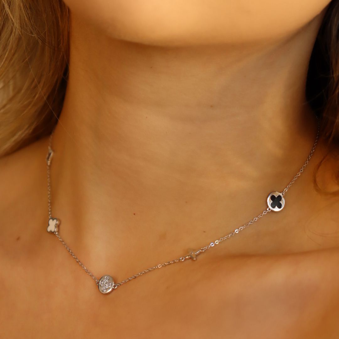 Colar Mini Trevos - Semijóias