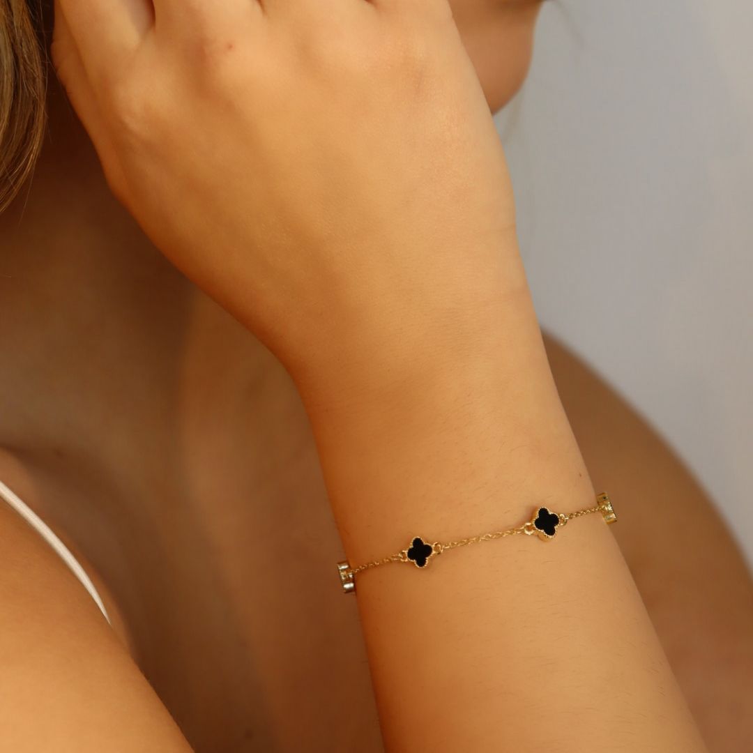 Pulseira Trevos Pretos