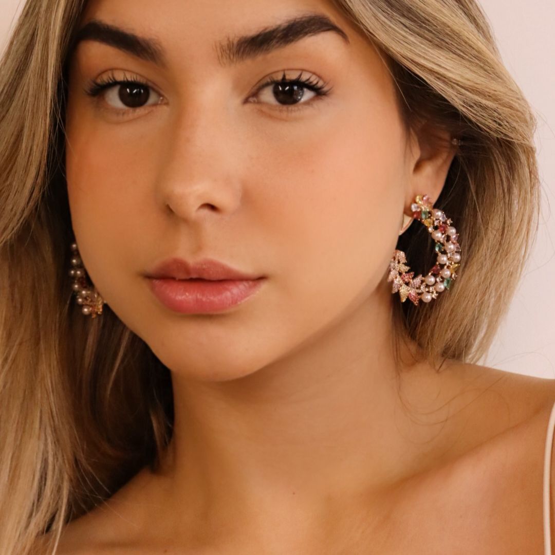 Brinco Anzol Colorido - Semijóia