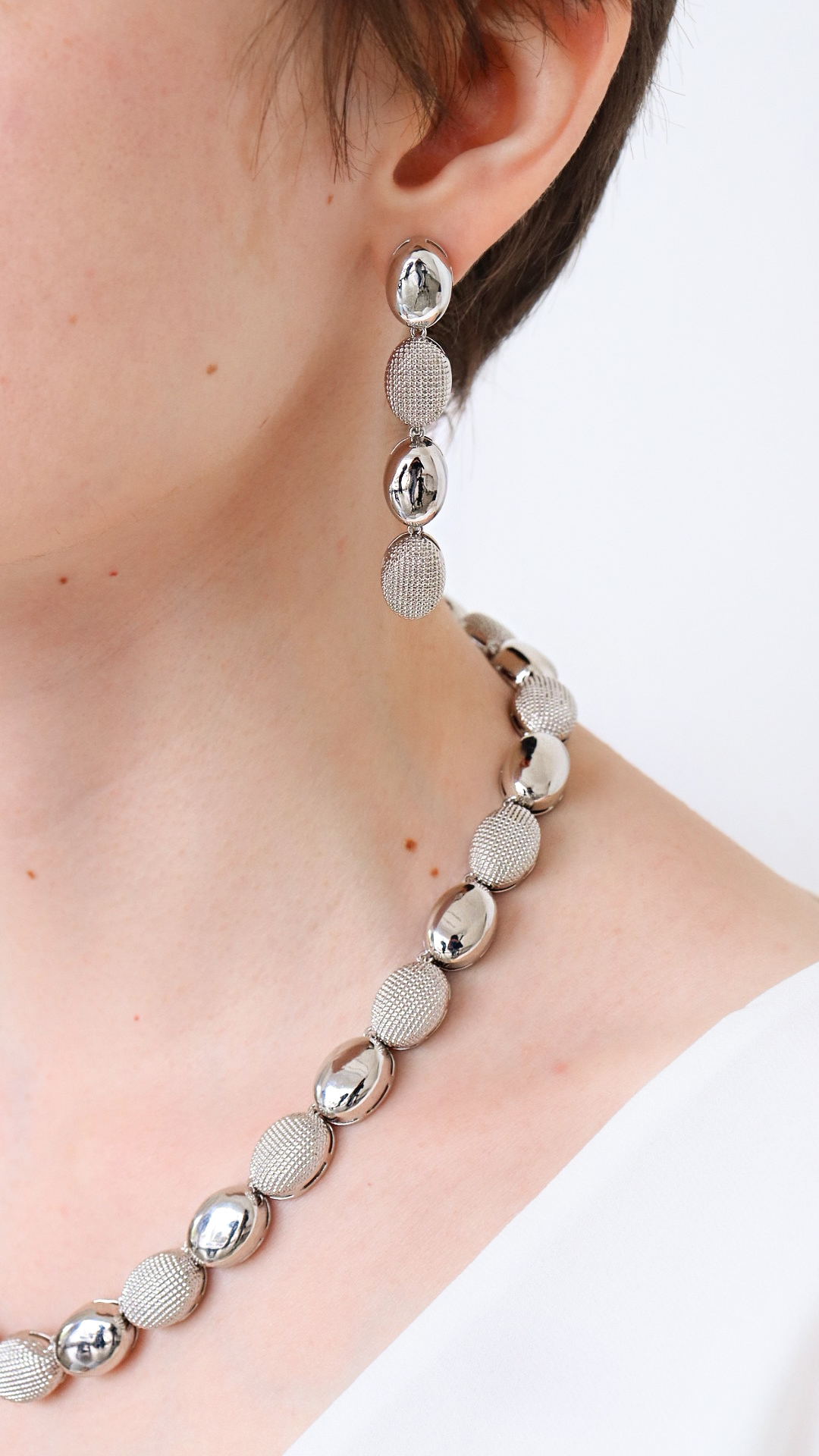 Brinco Oval - Semijóia