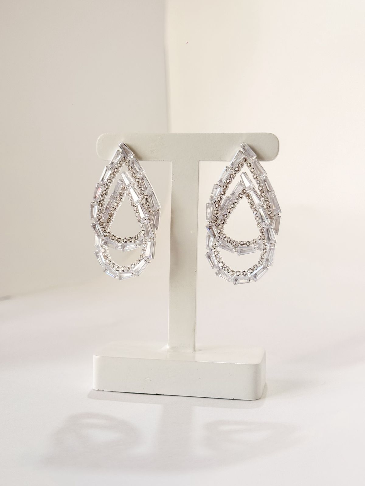 Brinco Festa gota dupla Strass