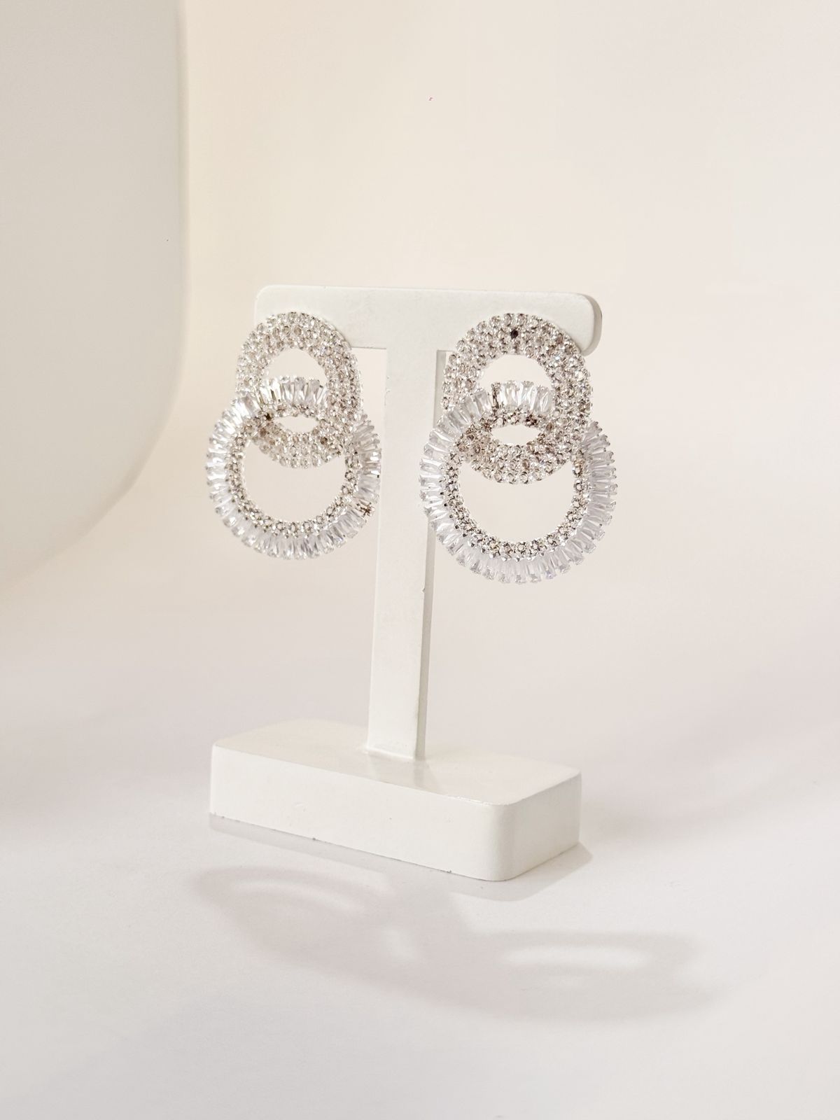 Brinco Festa baguete Strass