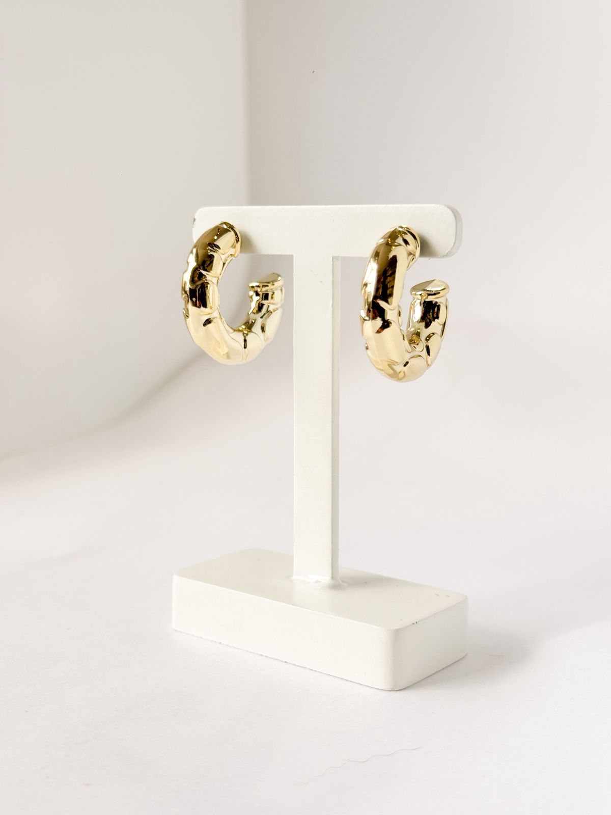 Brinco argola tubo relevos