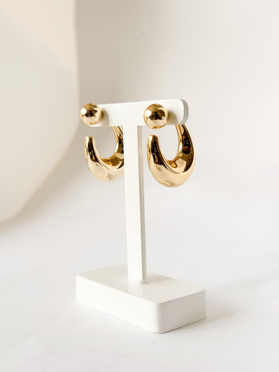 Brinco argola bola ABS